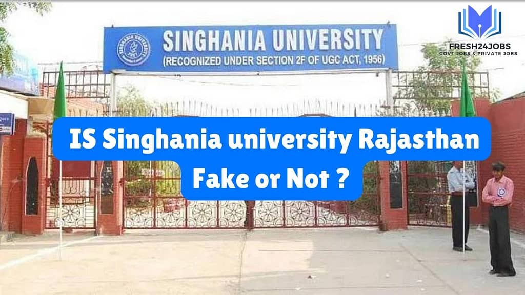 Is Singhania University fake