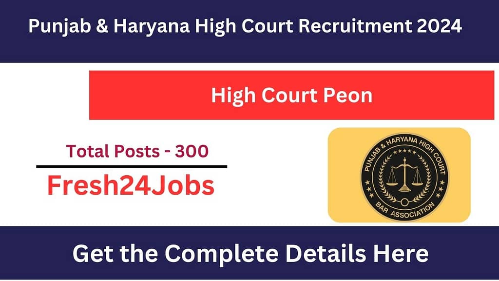 Punjab & Haryana High Court Recruitment 2024