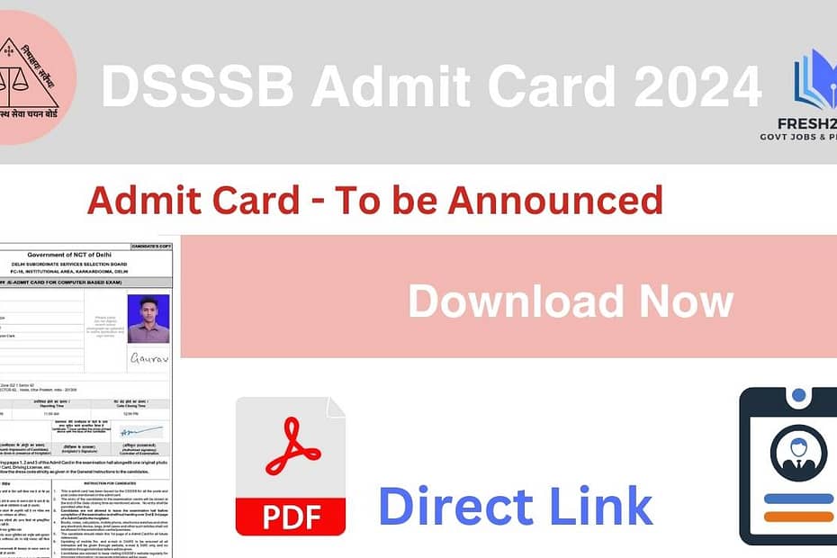 DSSSB Admit Card 2024