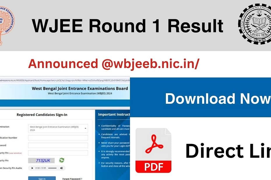 WBJEE Seat Allotment Result 2024