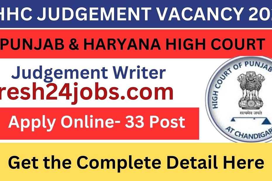 Punjab haryan court vacancy 2024